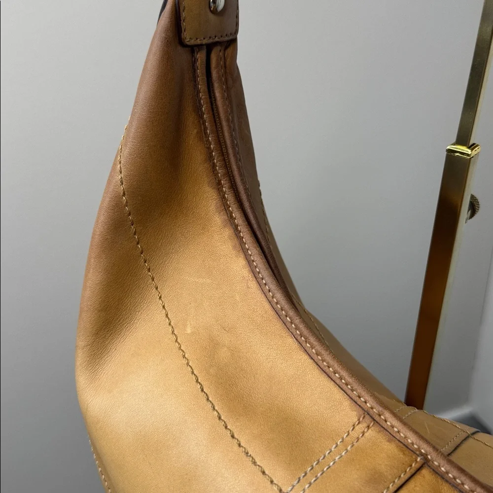 Coach SoHo Burnished Glove-Tanned Hobo Bag Style F12299 Camel Tan 2008